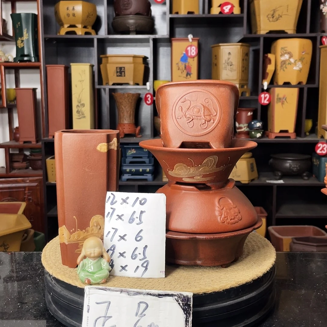 紫砂花盆婉秋紫砂