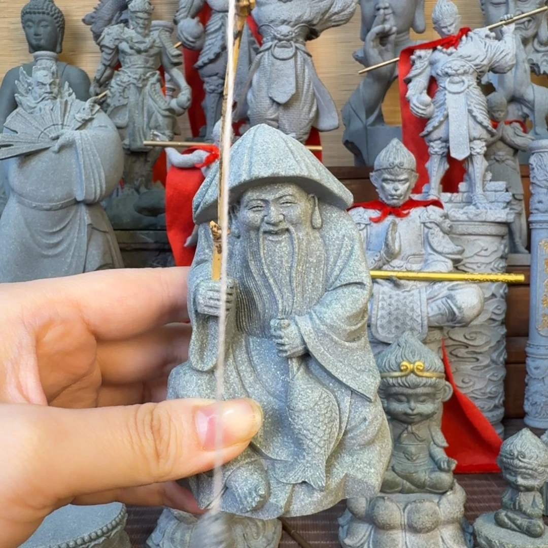 石材新款渔翁青砂石