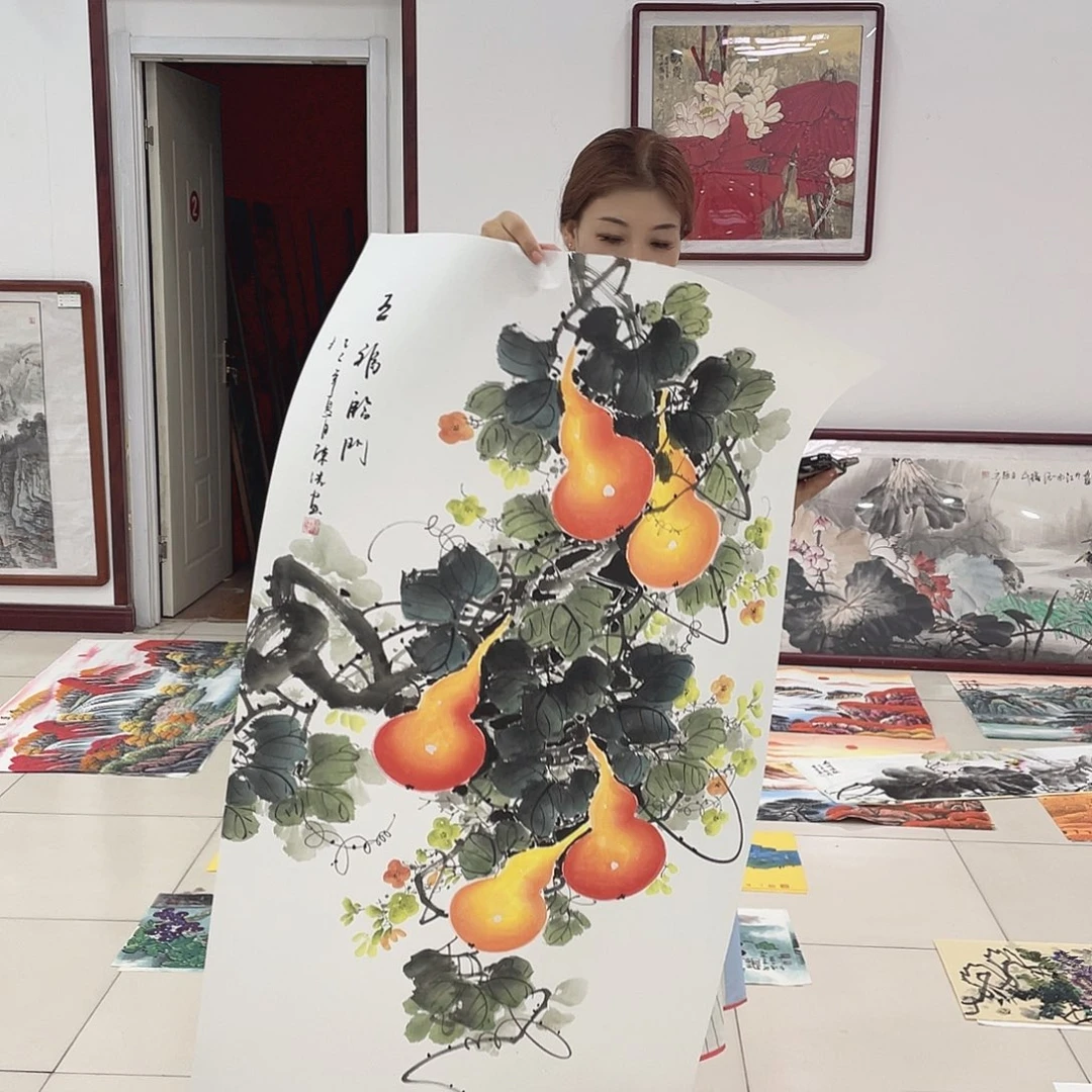 国画纯手绘山水花鸟