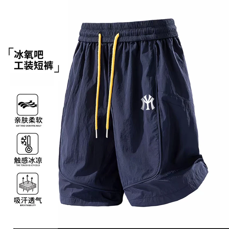 【专柜同款】男士冰丝工装短裤夏季男女款同款中裤薄款休闲五分裤子
