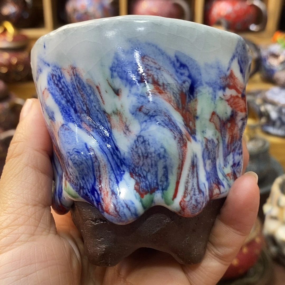 粗陶柴烧志野茶器