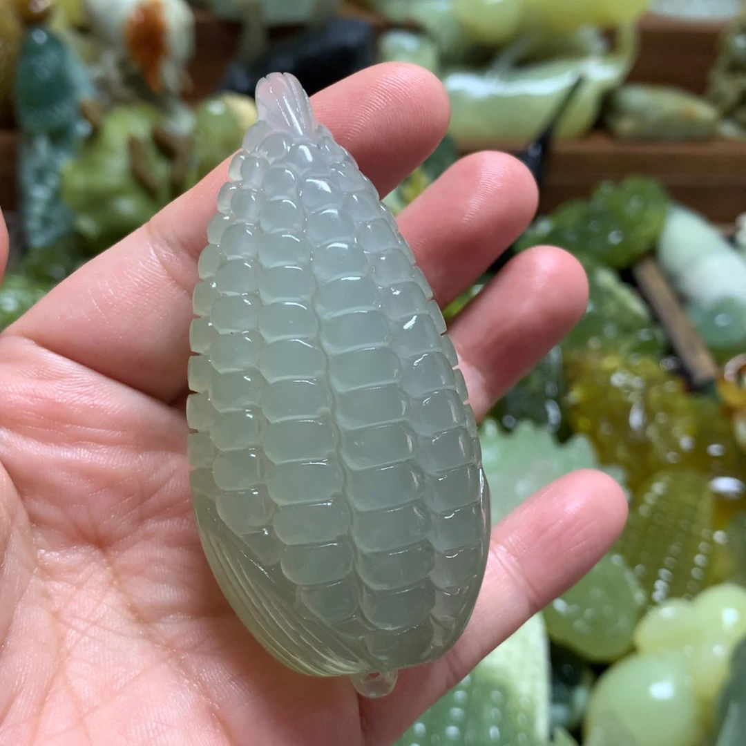 岫玉手把未镶嵌水**声手把