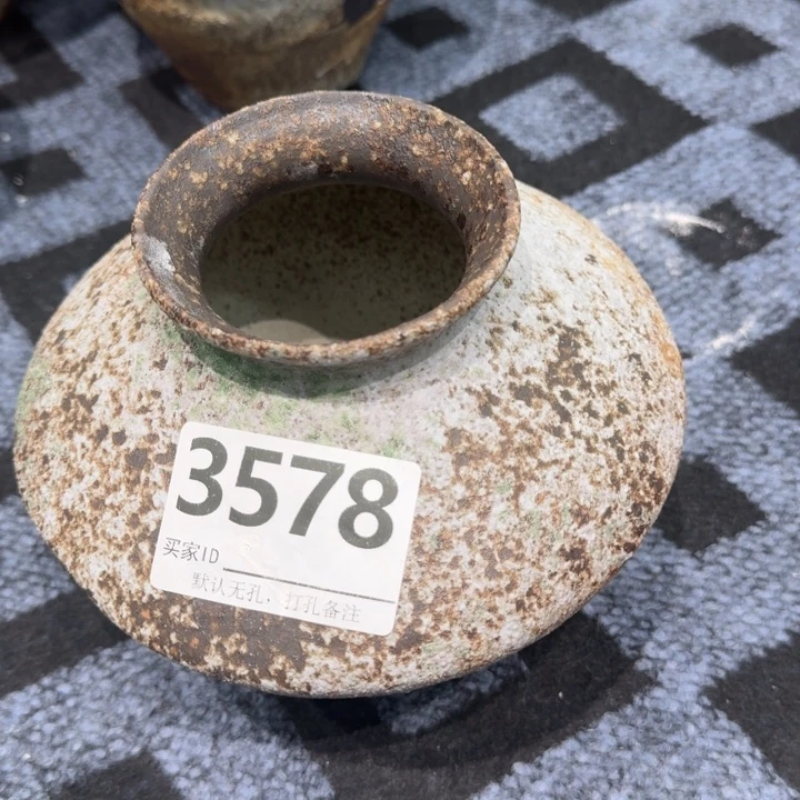 瓷片景德镇高温花器编码3578高17口6默认无孔
