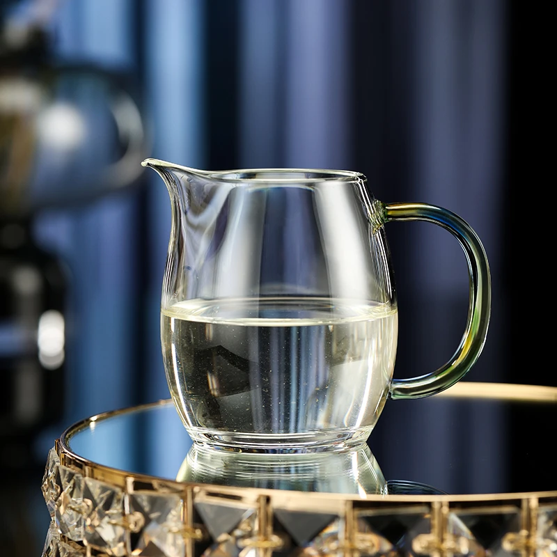 禾器新品迷翠澄然公道杯茶具茶杯高级高档玻璃茶具容量：300ml