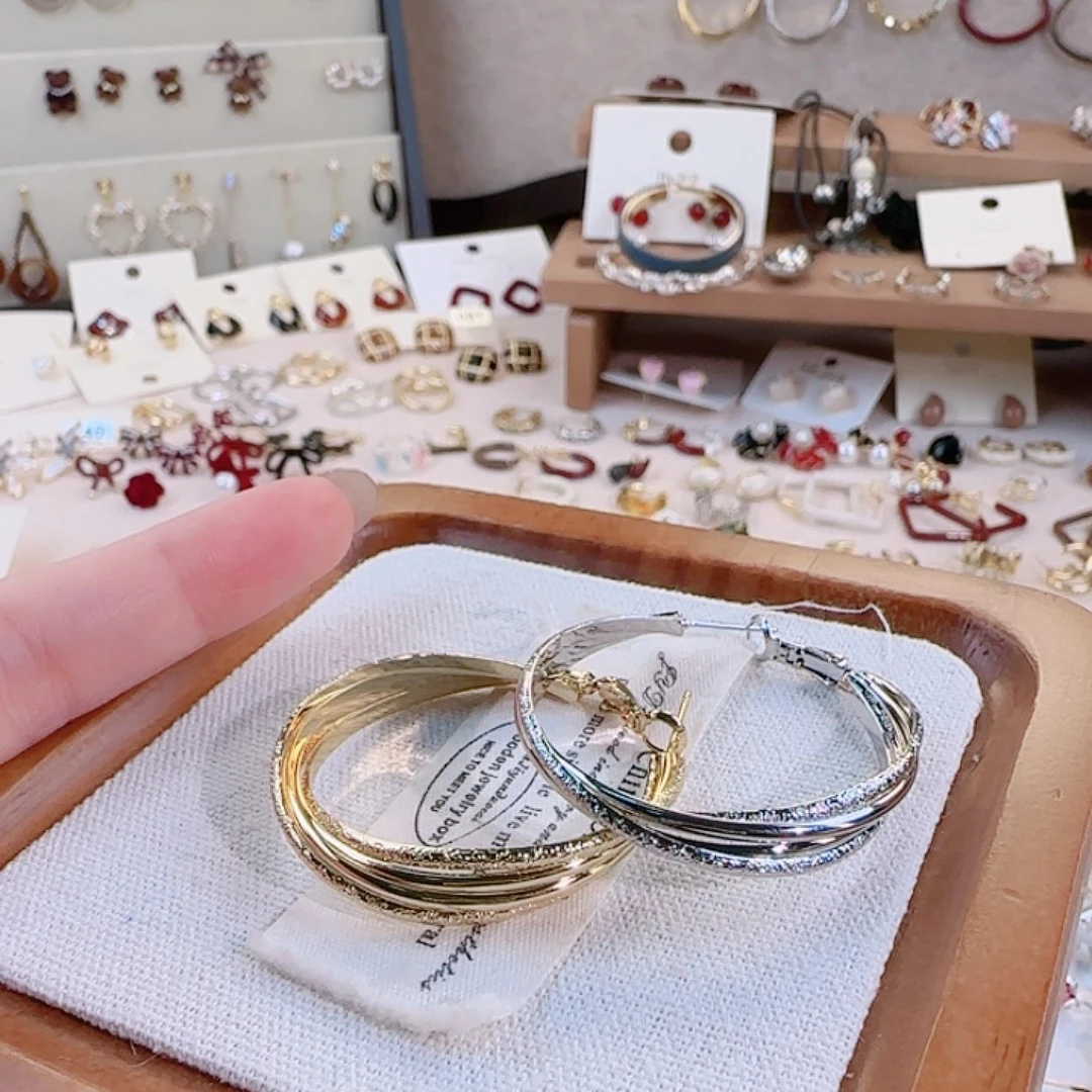 仿珍珠铜合金925银耳圈