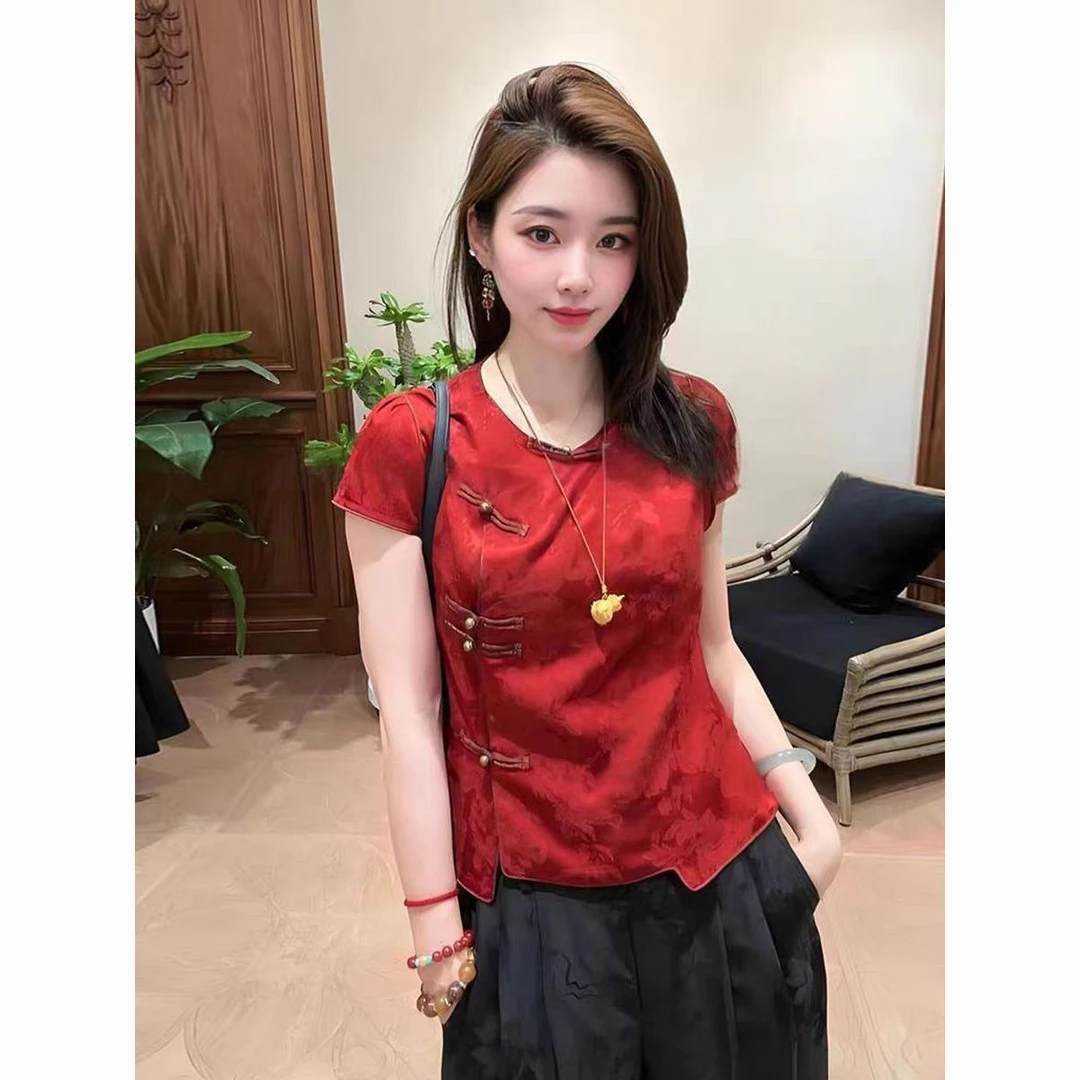 2025超火时尚减龄上衣新中式国风小众不撞小众炸街中国风上衣