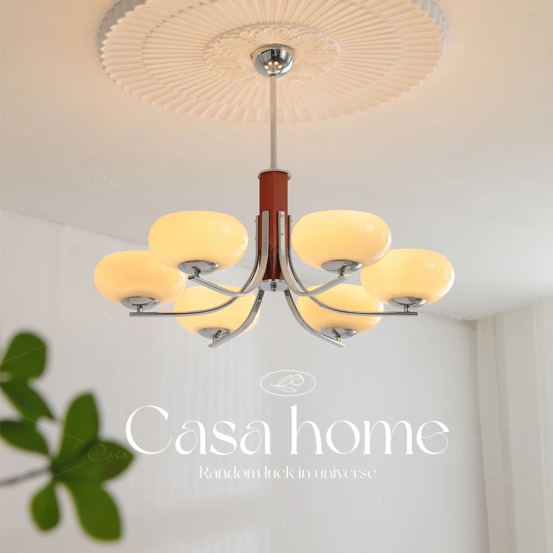 法式中古客厅吊灯奶油风轻奢复古设计师柿子卧室餐厅创意灯具casa