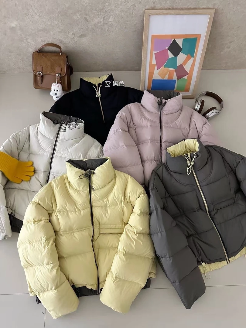 Z.X   撞色拼接立领棉服外套  7939（C8）