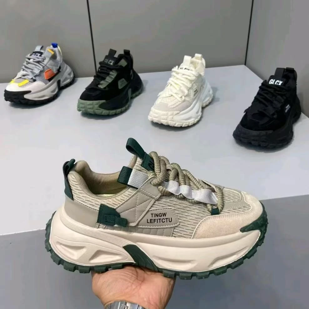 百搭透气潮鞋网面韩版时尚网红休闲老爹鞋欧洲站男鞋秋季新款厚底