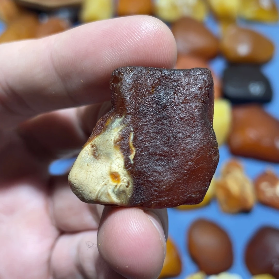 定制蜜蜡未镶嵌金白全皮