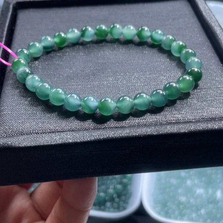 翡翠未镶嵌手链多样性发货自选卡6.5