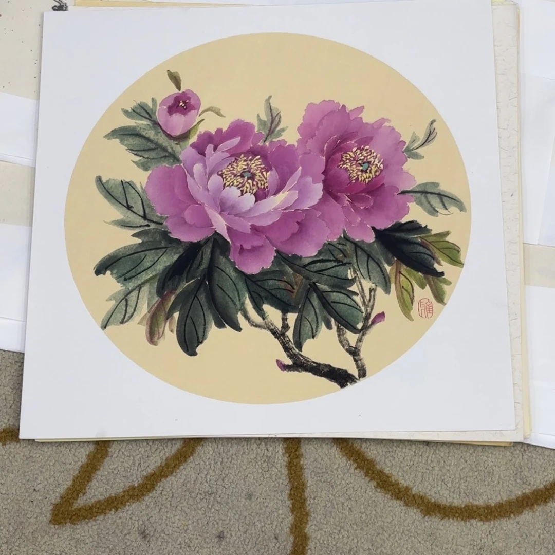 国画38卡纸作品童