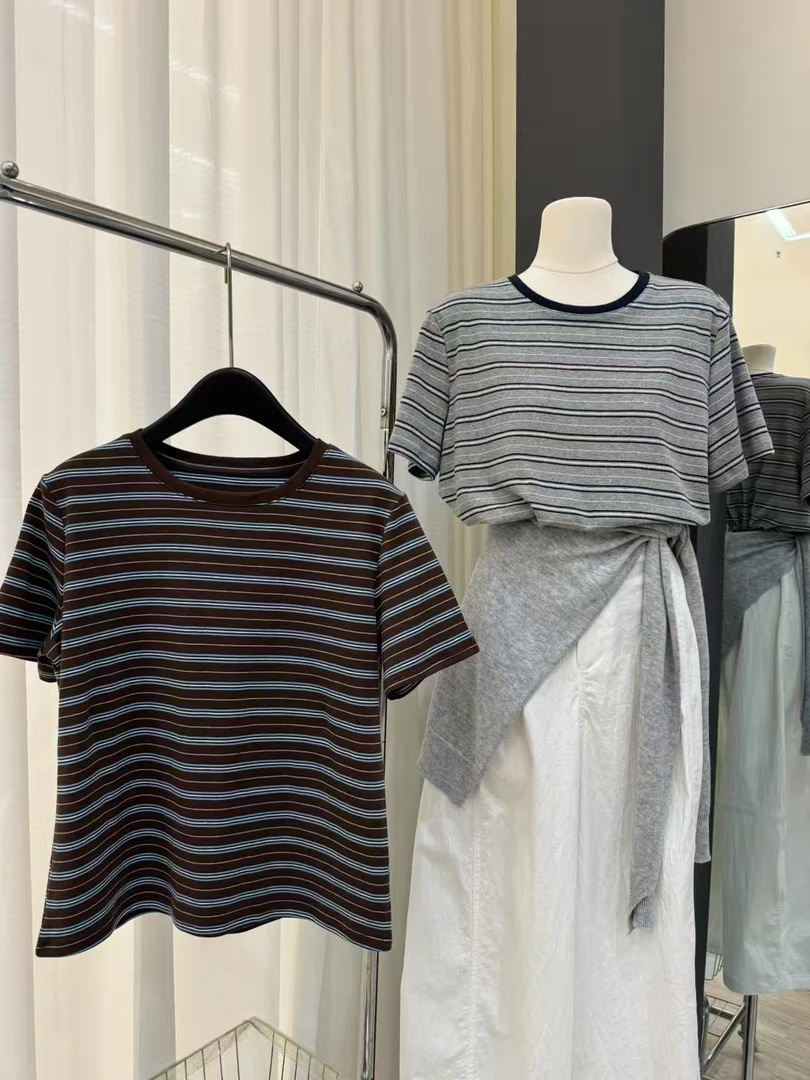 6095质感圆领条纹T恤