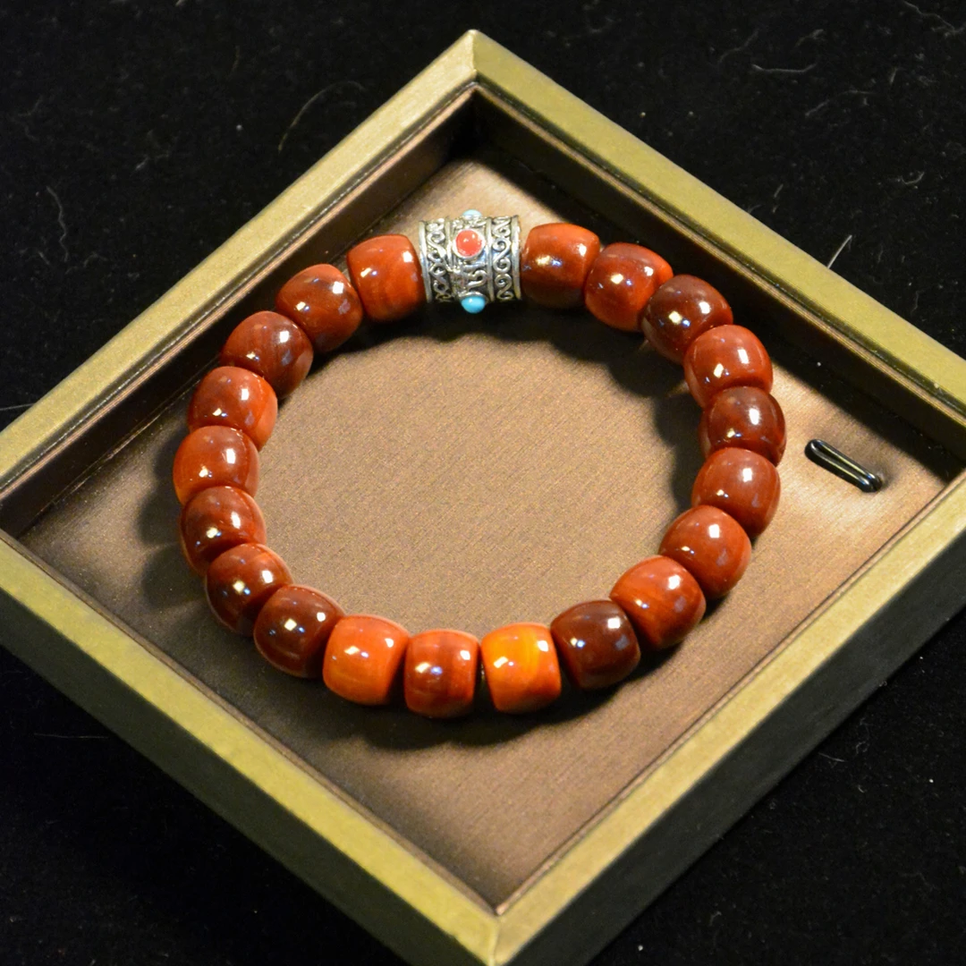 玉化崖柏直切桶珠 10mm手串