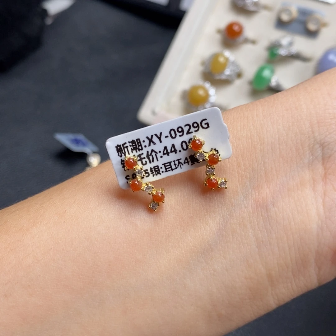 翡翠戒指银S925镶嵌