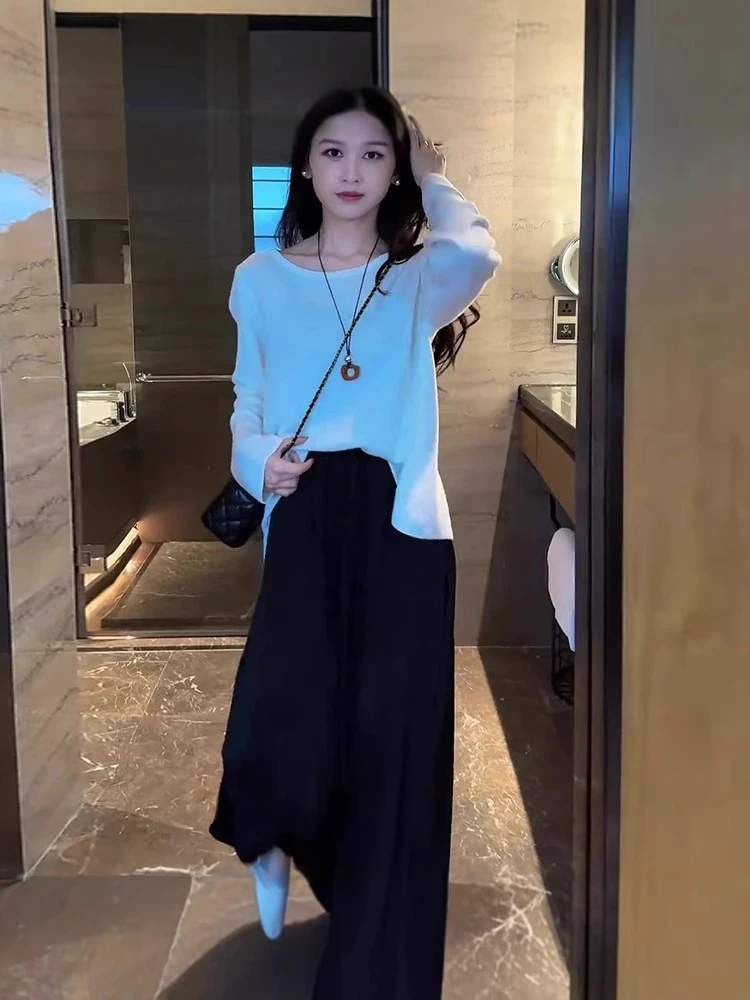 夏装穿搭一整套女装大码胖mm显瘦上衣阔腿裤减龄高级时尚两件套装