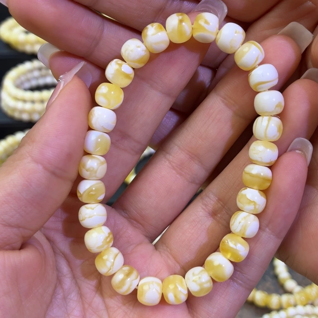 未镶嵌琥珀手链金瓷白妖8