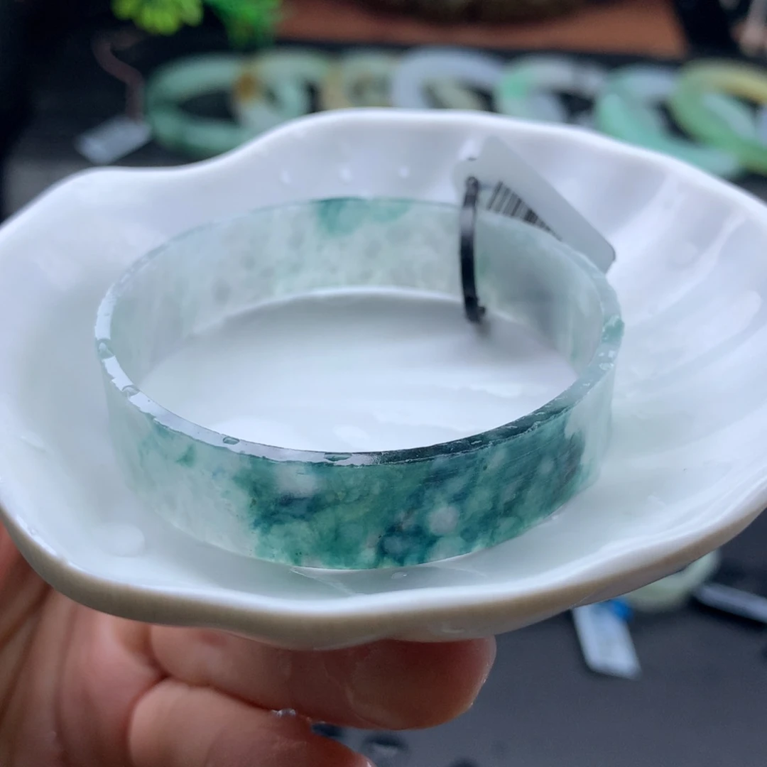 定制翡翠冰飘花53-54未镶嵌