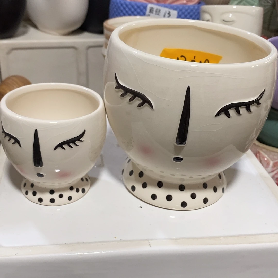 杯子陶陶盆有孔 瑕疵介意勿拍