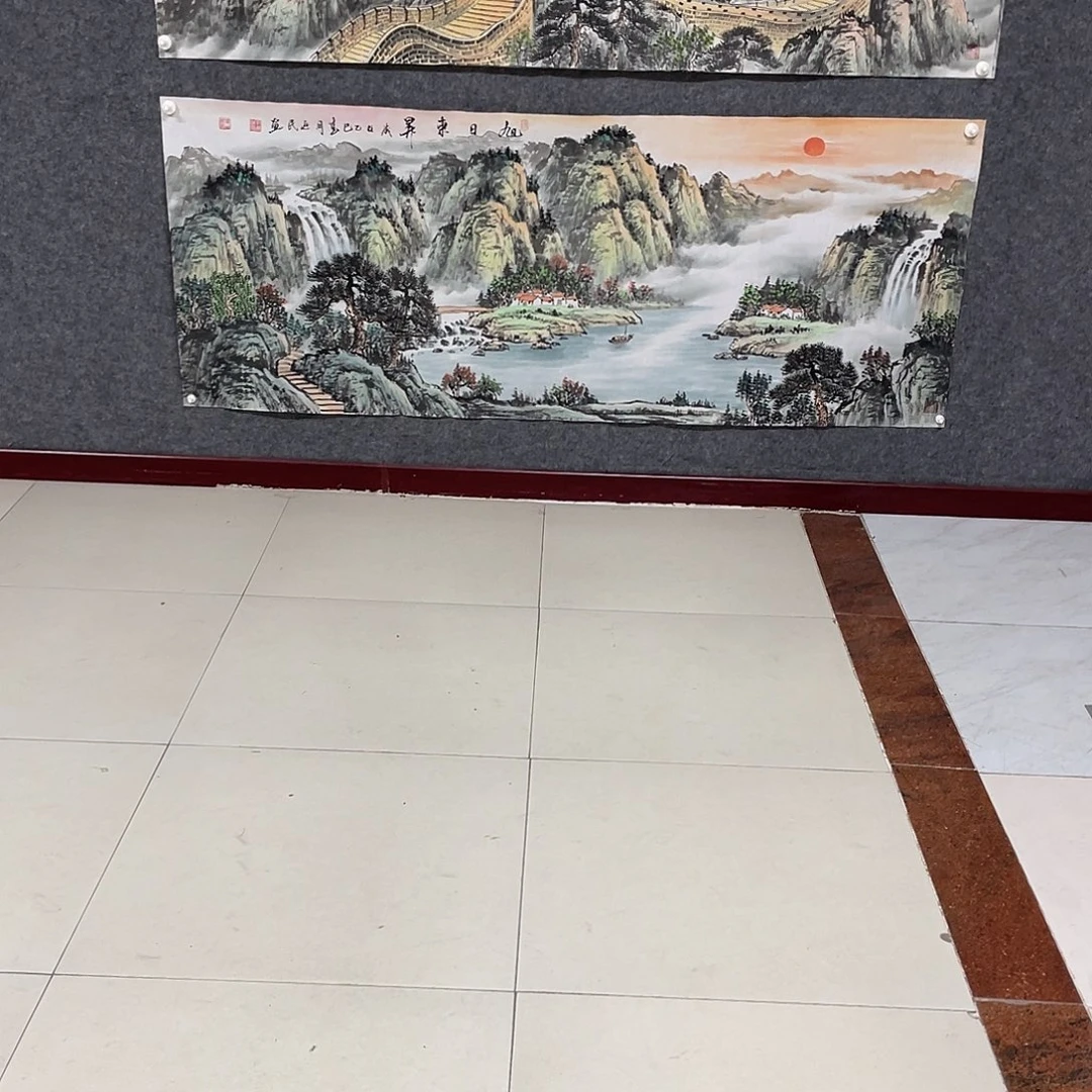 国画萨***。小六尺画芯捡漏