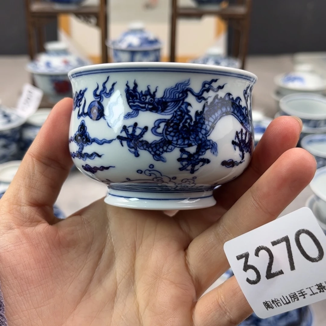 景德镇陶瓷手绘杯3270燕子