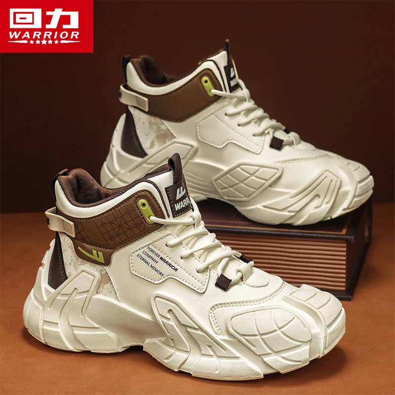 回力男鞋冬季户外男士增高马丁靴男款街头运动休闲百搭高帮工装靴