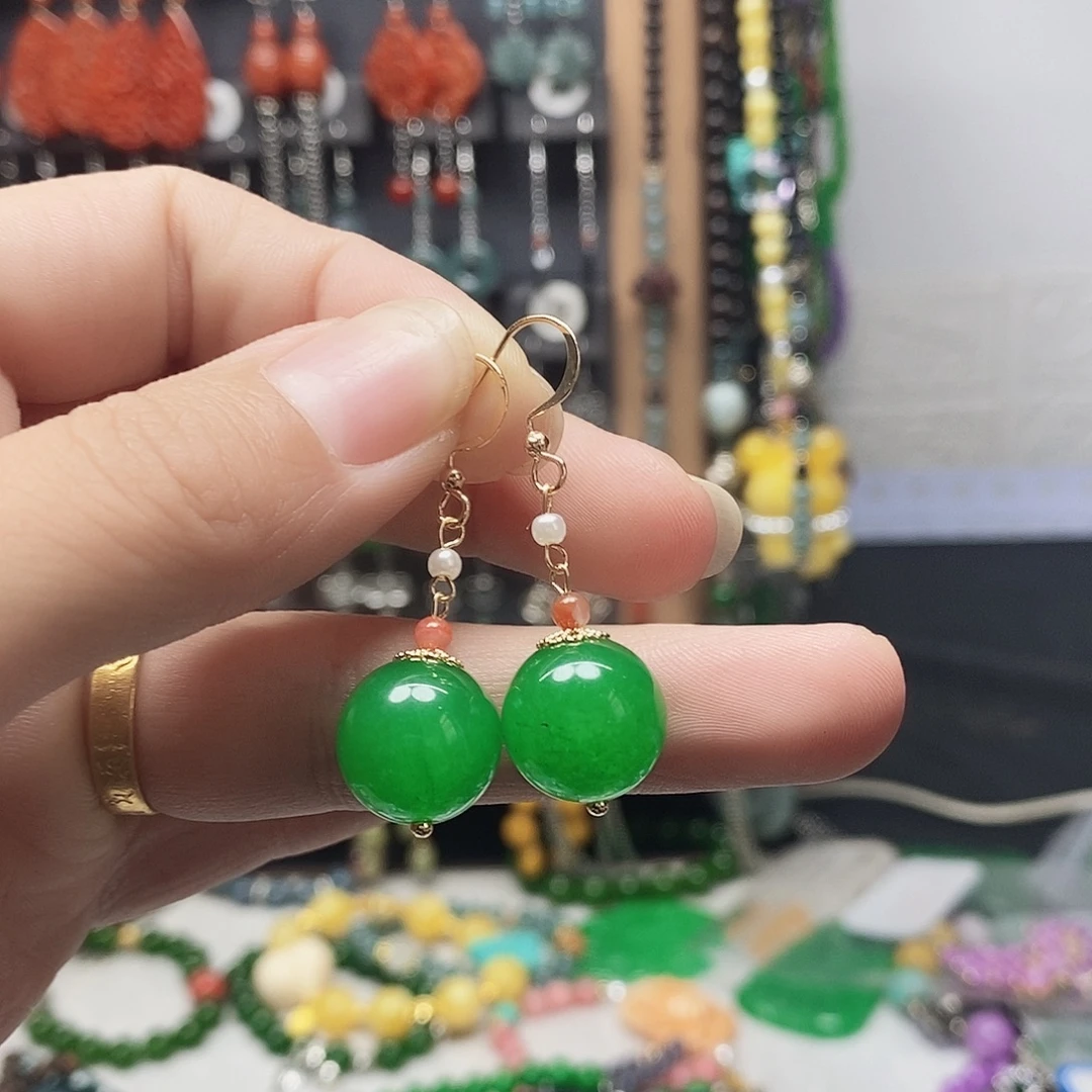 玛瑙/玉髓未镶嵌耳钉80