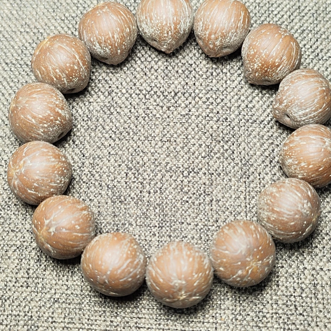 飞碟正圆三眼紫金鼠招财鼠菩提非实心原生态文玩佛珠17*18mm大尺