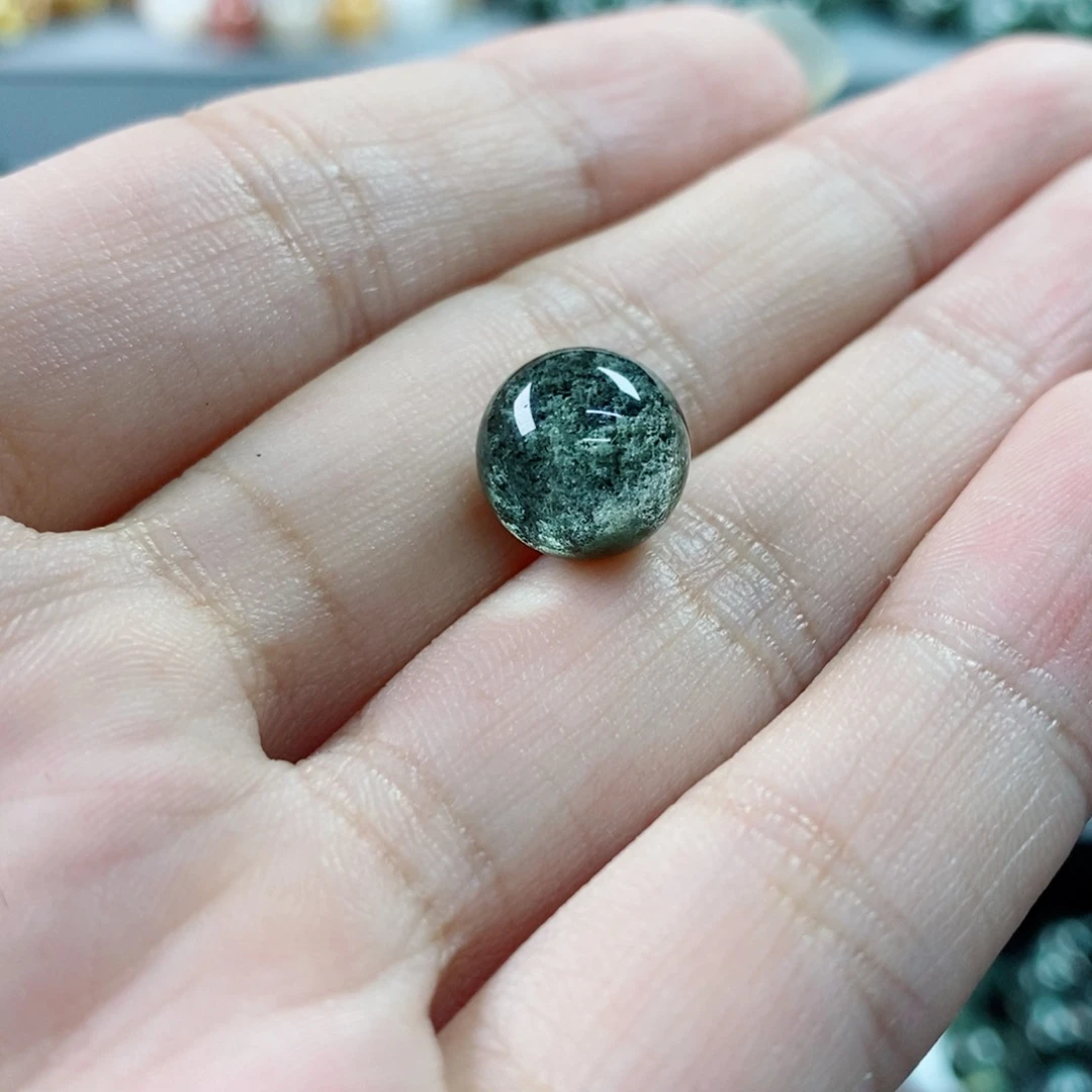 水晶手串未镶嵌绿幽灵单珠10.3