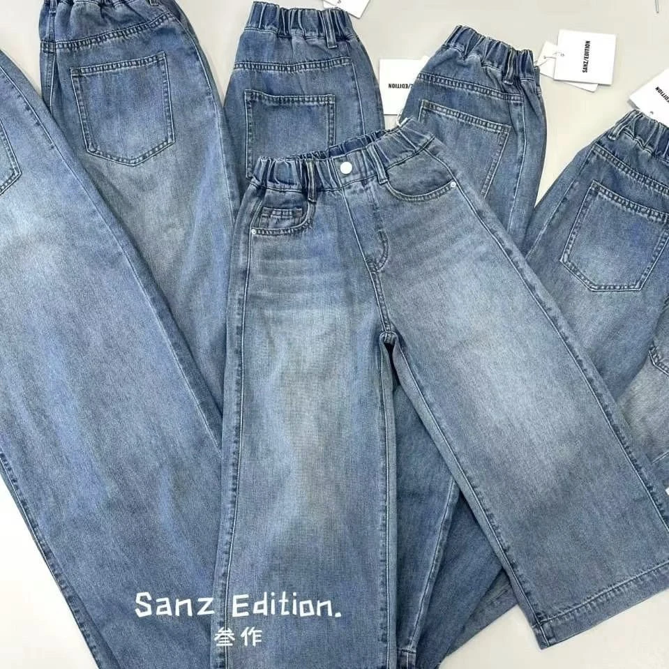 135儿童牛仔直筒牛仔裤