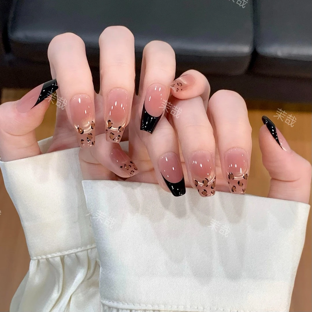 茉哉【黑鸦片】纯手工定制美甲拆卸穿戴甲A3949