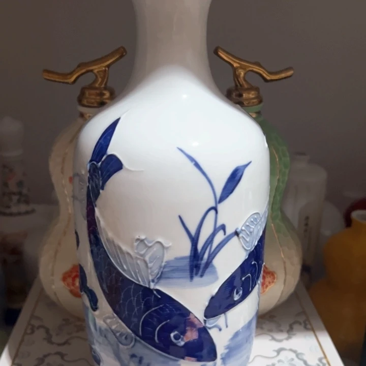 3斤手绘浮雕年年有余