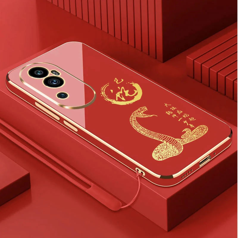 适用opporeno10电镀手机壳十二生肖直边国潮硅胶软壳防摔保护套
