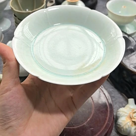 大***山湖田窑碟子一个全品