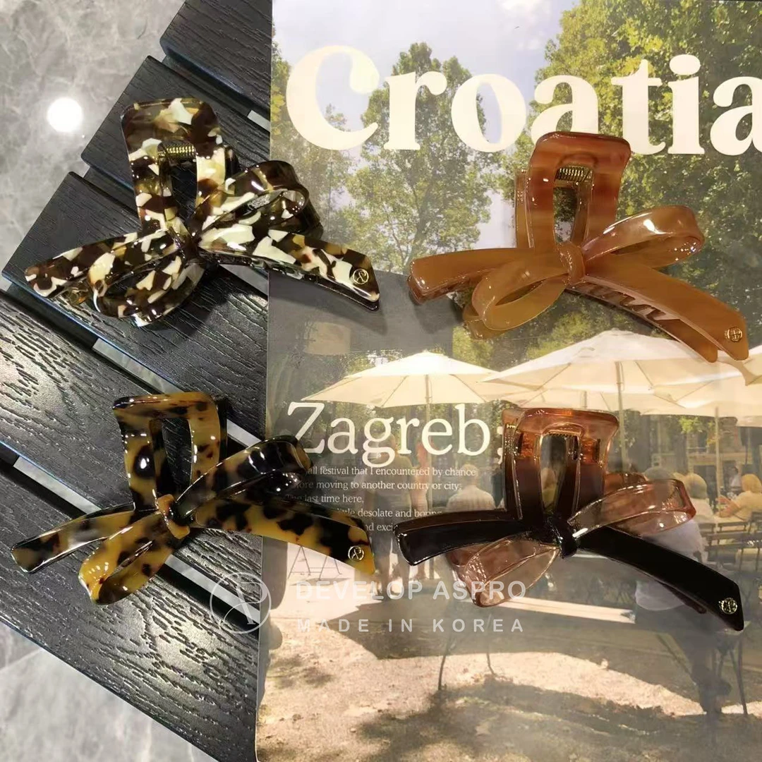 【 ASPRO醋酸】韩国新款正品爆款减龄洋气蝴蝶结发夹A3-1-AP119