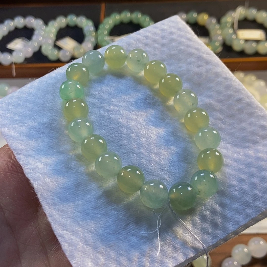 定制翡翠未镶嵌翡翠手串卡9.6