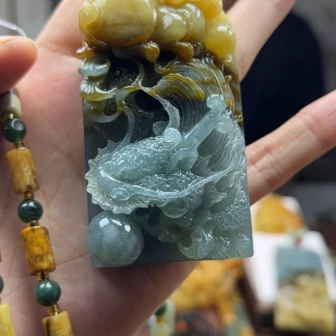 岫玉挂件未镶嵌挂件