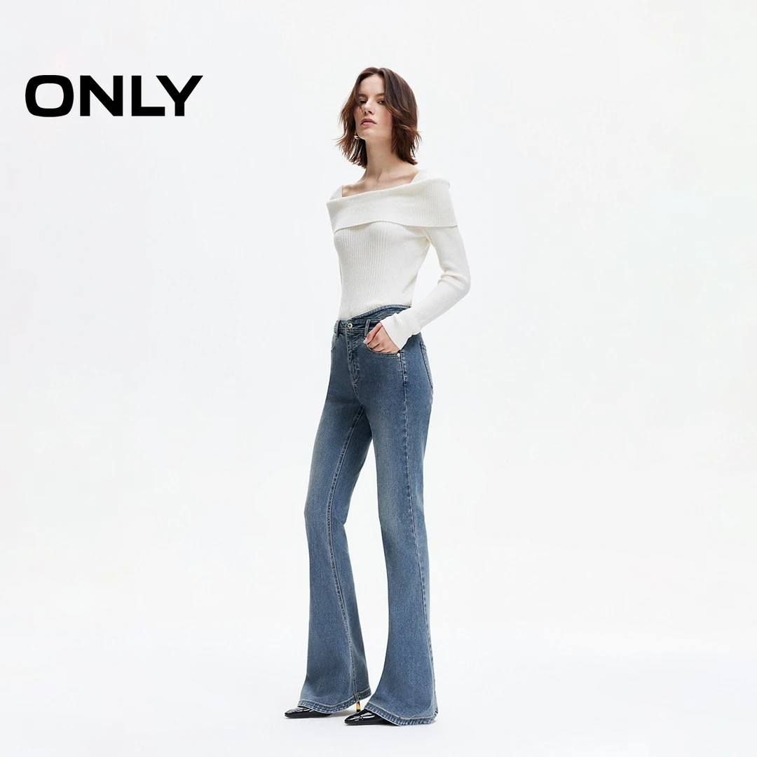ONLY2025秋季新款修身喇叭裤牛仔裤休闲百搭女|125332061抖音双11