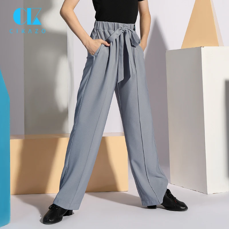 茜卡索 拉丁舞服男童舞蹈裤考级比赛服男孩夏季训练服长裤夏G6019