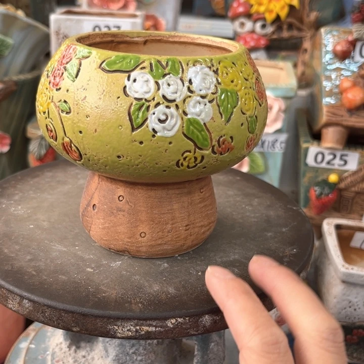 紫砂花盆粗陶材质多肉花盆