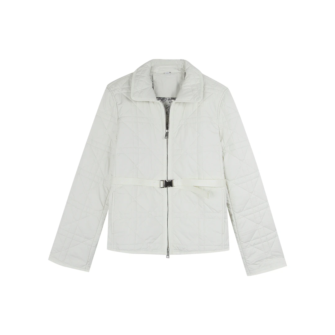 50504--小香风菱格翻领加薄棉服收腰显瘦短外套2530