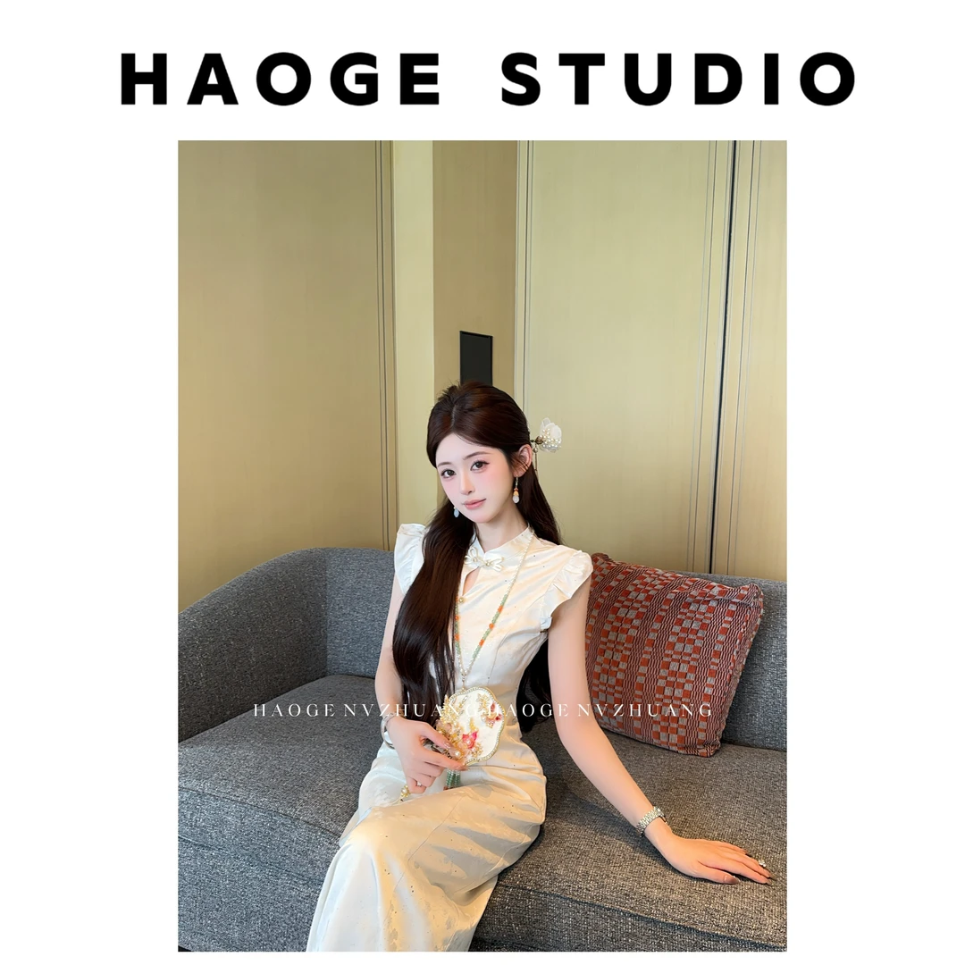 初·Chu●声声慢HGX5LYQ2202A旗袍连衣裙预遮肉显瘦中式气质国风