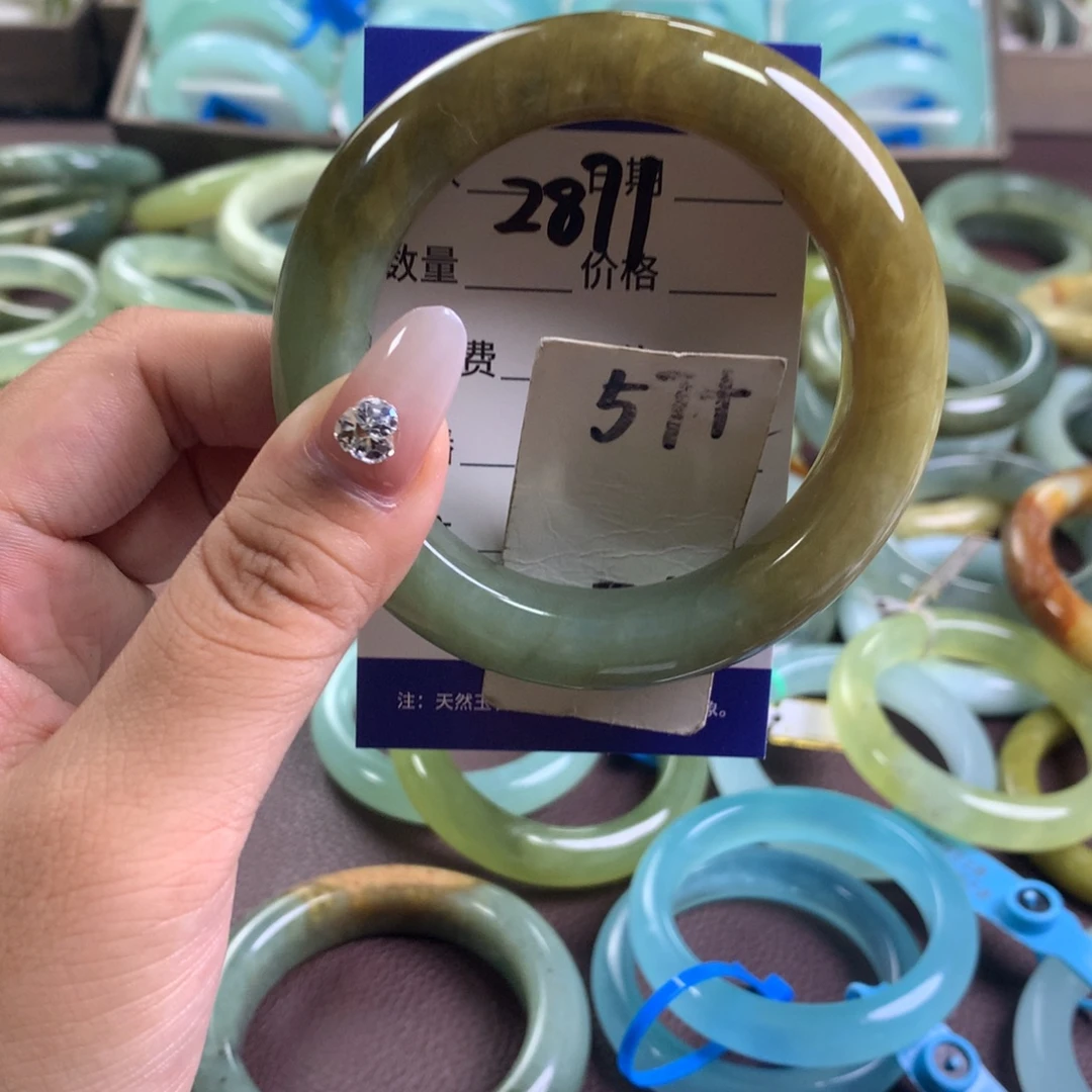 蛇纹石玉未镶嵌手镯2871