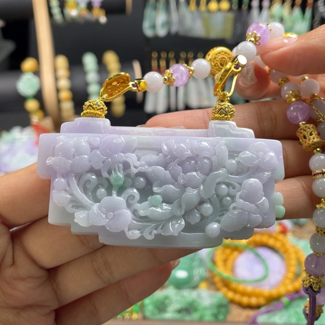 翡翠未镶嵌颈饰代编织