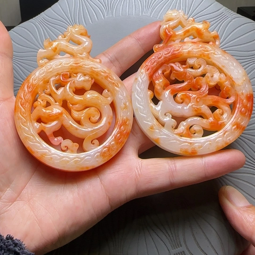 和田玉挂件未镶嵌一**伴