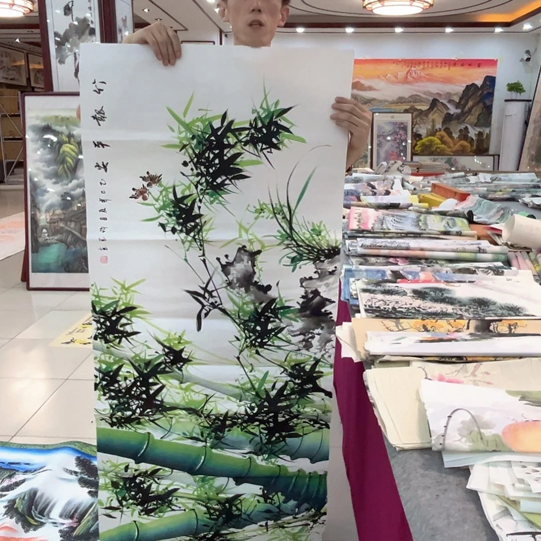 国画纯手绘构图随机国画