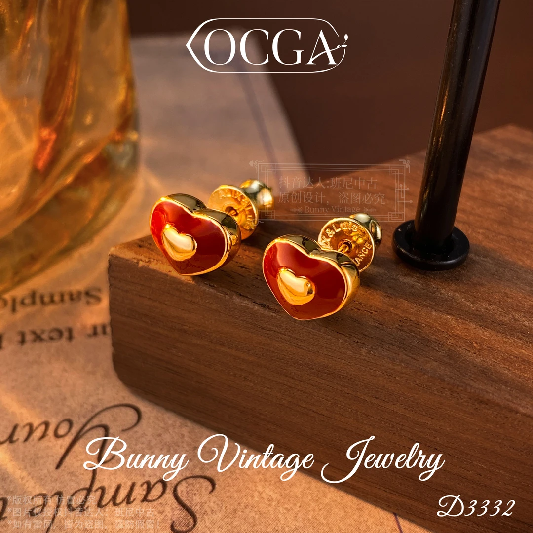 镀K金D3332 法★【巴黎热恋】冬OCGA 欧斯伽斯 耳钉