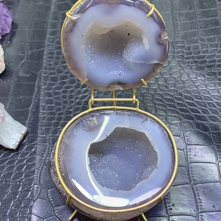 未镶嵌珠宝半成品紫晶蓝啵啵