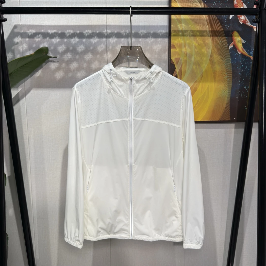 W858清爽一夏冰丝防晒衣!男士时尚连帽透气薄外套户外运动防晒服