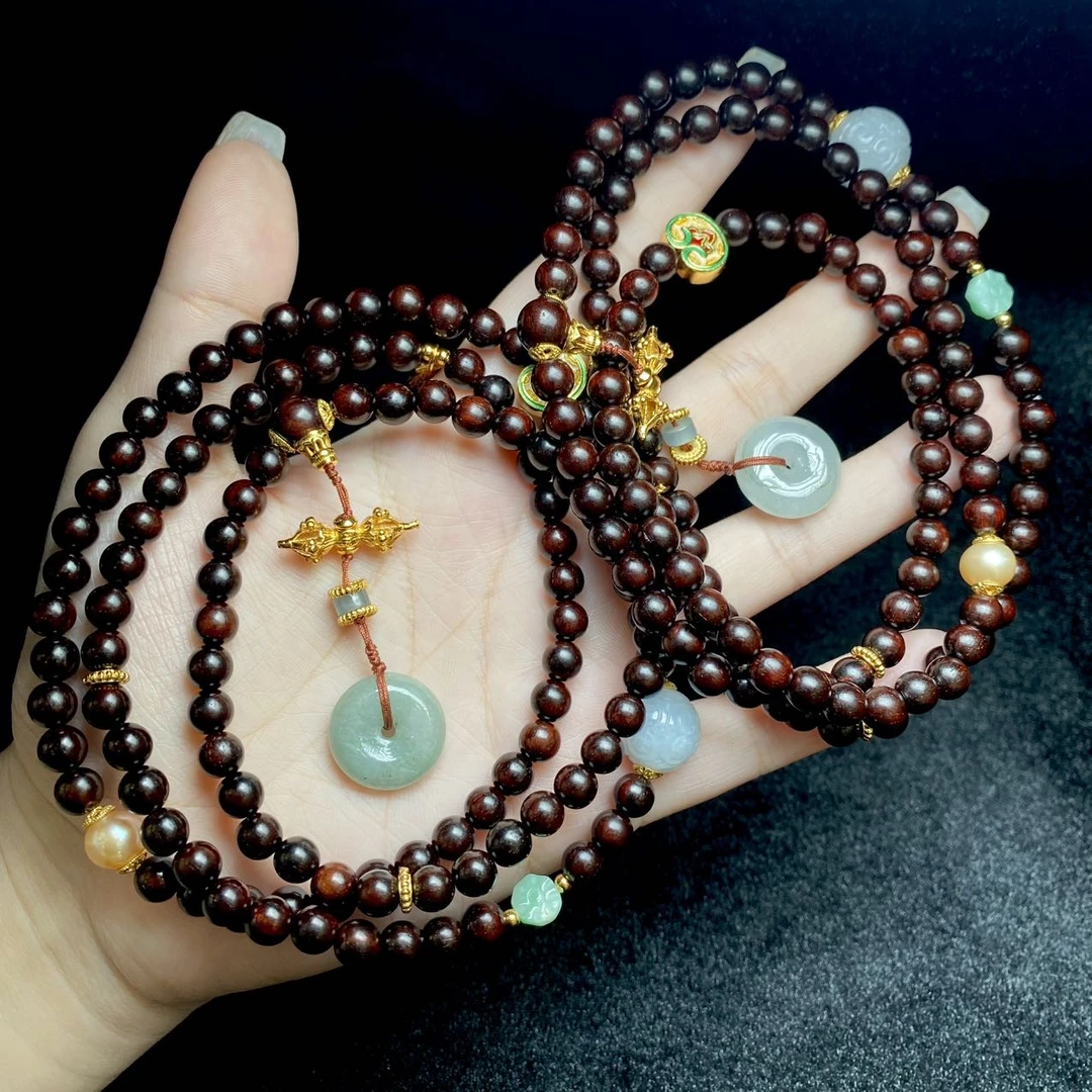 【云上叙】V04683-M-小叶紫檀项链-多样性发其一-6mm（甄选）